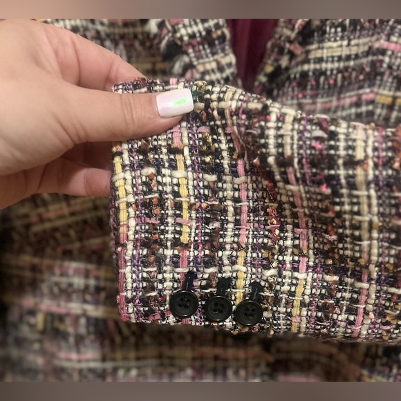 Women’s DKNY Boucle Multicolored Tweed Blazer
 Lined Business Career Size. 4. - Picture 7 of 10